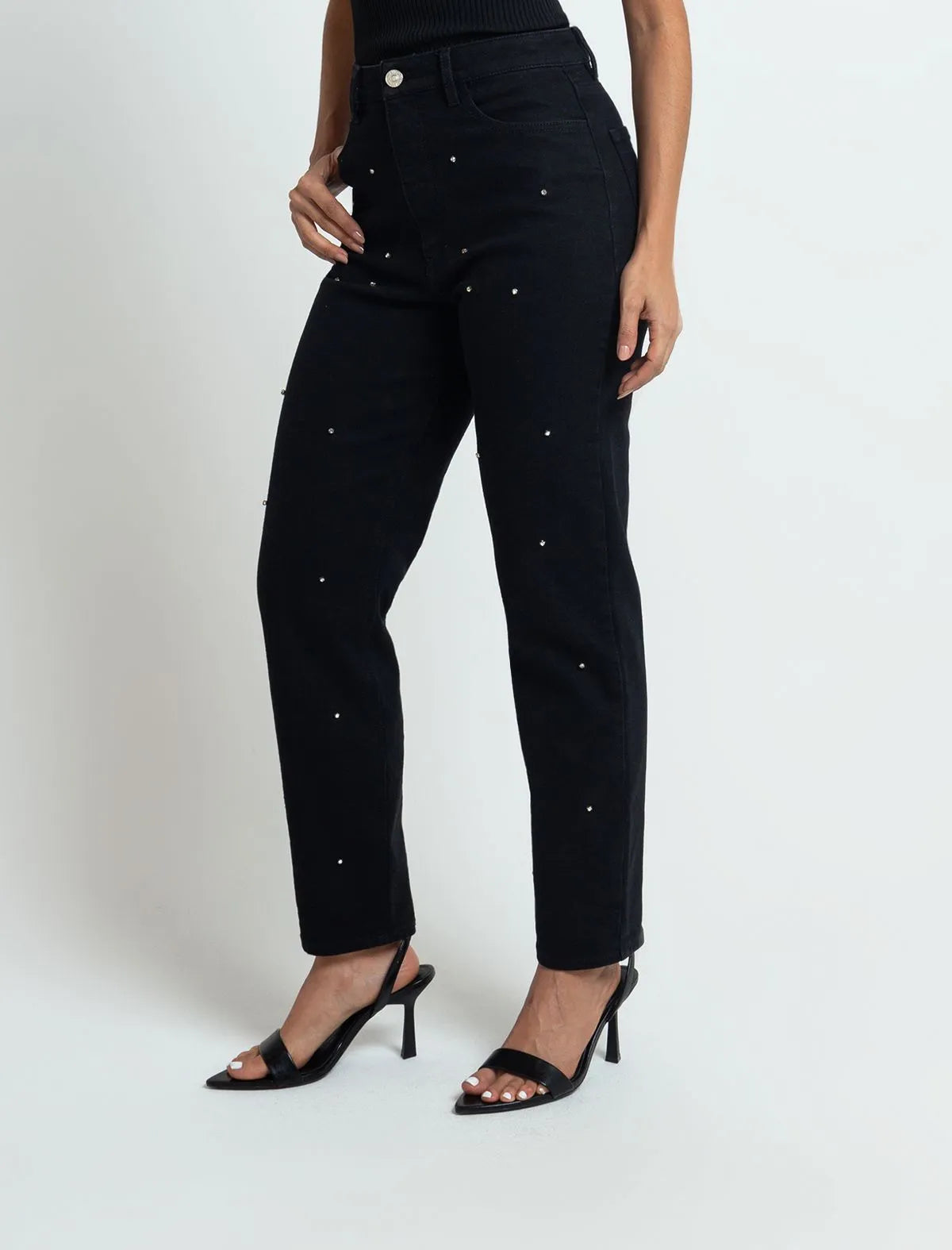 Black denim pants