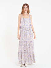 Load image into Gallery viewer, Long dress.  • Round neck.  • Strips with decorative tassels.
